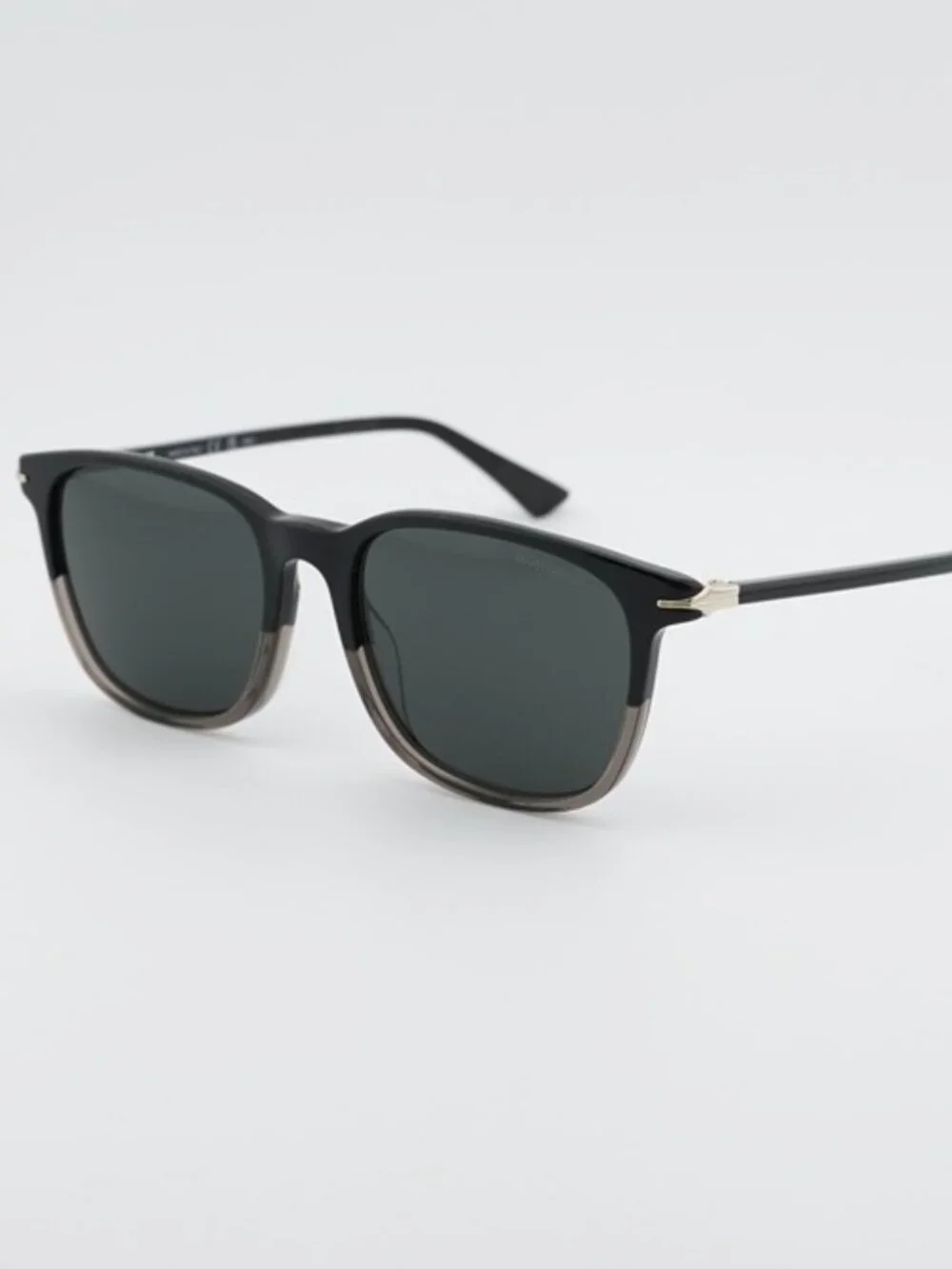 Montblanc MB0338S 003 Sunglasses Black Square Frame, Grey Lenses